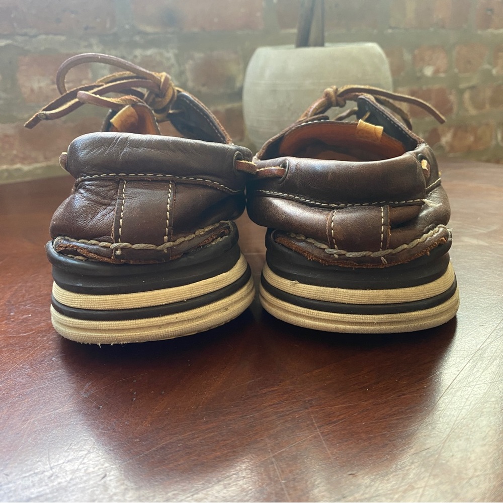 Visvim Brown Leather Boat Shoes Men's Size 9 - Picture 4 of 9